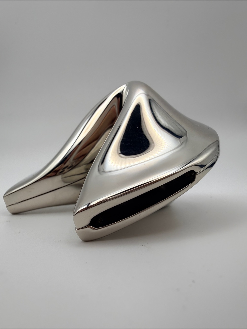 Urban Outfitters Chrome Fortune Cookie Trinket Box | Keepsake, Ring - Picture 3 of 6
